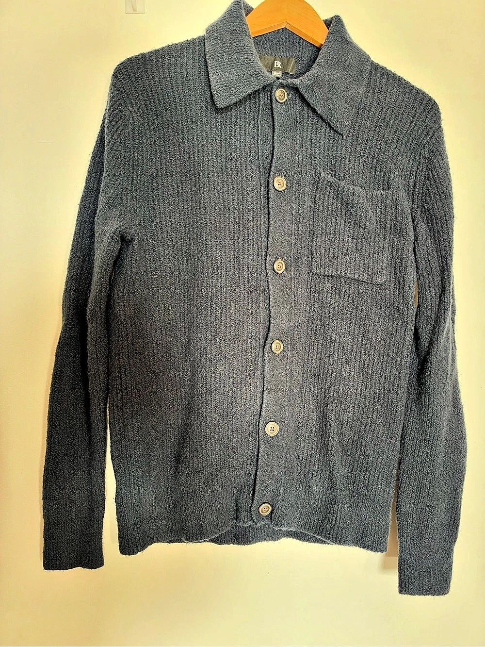 Banana Republic Gray Knit Button-Front Cardigan Size Small